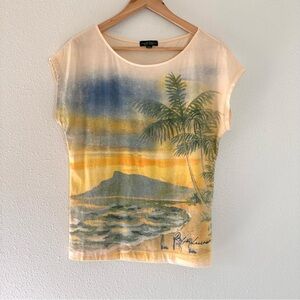 Ralph Lauren Women’s Hawaiian Theme tropical Tee M